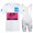 White EF Education Frist Tour De France 2021 Team abbigliamento Bici Completo Maglia Ciclismo Corta e Salopette SWXf1K
