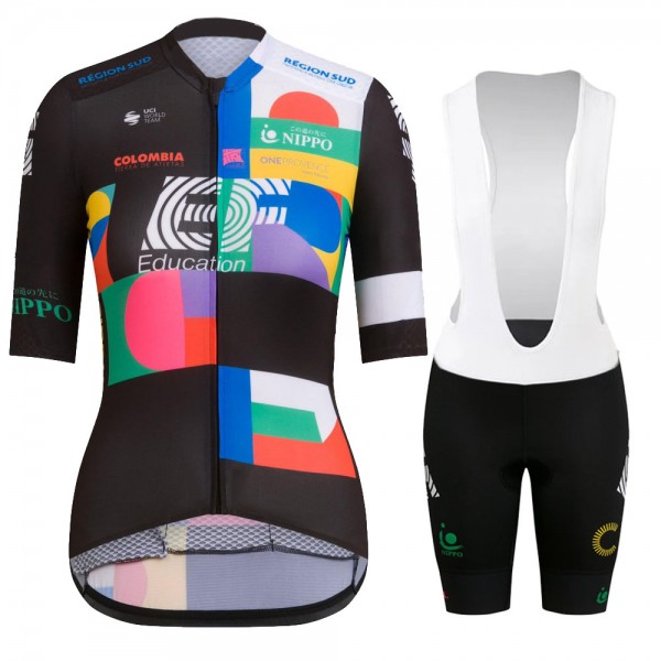 Women EF Education Frist Tour De France 2021 abbigliamento Bici Completo Maglia Ciclismo Corta e Salopette hcl7aM