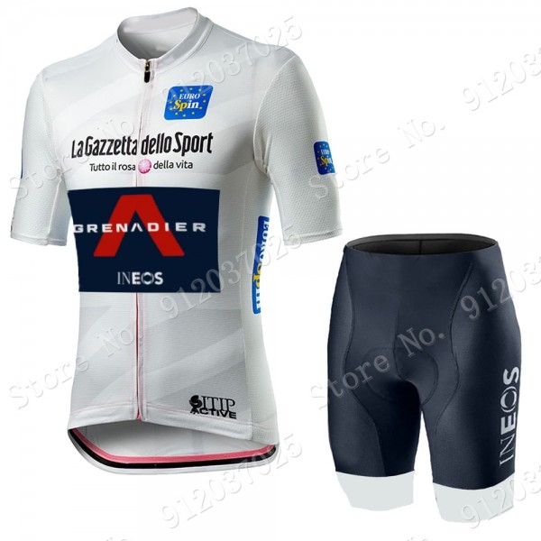White giro d'italia 2021 Ineos Grenaider abbigliamento Bici Completo Maglia Ciclismo Corta + pantaloncini 0UIWL9