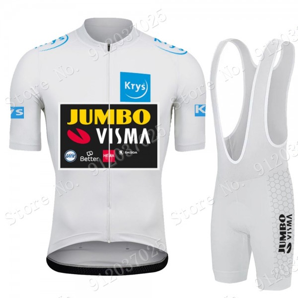 White Jumbo Visma Tour De France 2021 Team abbigliamento Bici Completo Maglia Ciclismo Corta + pantaloncini 1zloz6