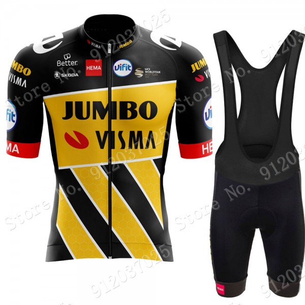 New Style Jumbo Visma 2021 Team abbigliamento Bici Completo Maglia Ciclismo Corta e Salopette 232sYv
