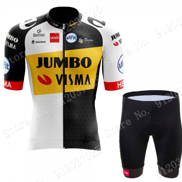 New Style Jumbo Visma 2021 Team abbigliamento Bici Completo Maglia Ciclismo Corta e Salopette nP26U3