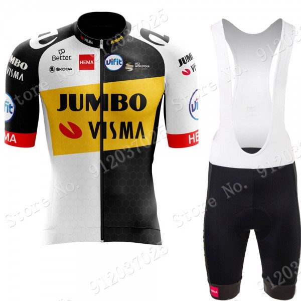 New Style Jumbo Visma 2021 Team abbigliamento Bici Completo Maglia Ciclismo Corta e Salopette tmrKOE