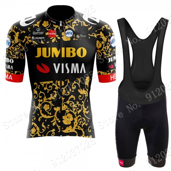 New Style Jumbo Visma 2021 Team abbigliamento Bici Completo Maglia Ciclismo Corta e Salopette xpa2jZ