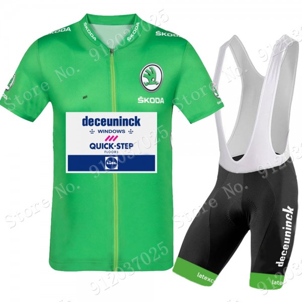 Green Deceuninck quick step Tour De France 2021 Team abbigliamento Bici Completo Maglia Ciclismo Corta e Salopette 8mEHYL