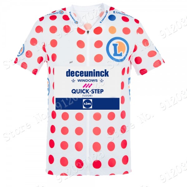 Polka Dota Deceuninck quick step Tour De France 2021 Team Maglia Ciclismo Manica Corta X4sHiL