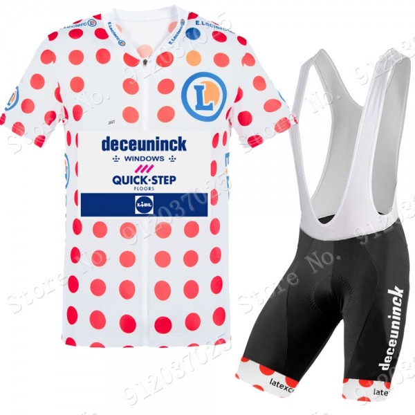 Polka Dota Deceuninck quick step Tour De France 2021 Team abbigliamento Bici Completo Maglia Ciclismo Corta + pantaloncini tIw8tb