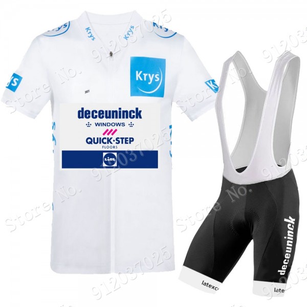 White Deceuninck quick step Tour De France 2021 Team abbigliamento Bici Completo Maglia Ciclismo Corta + pantaloncini vMNjNw