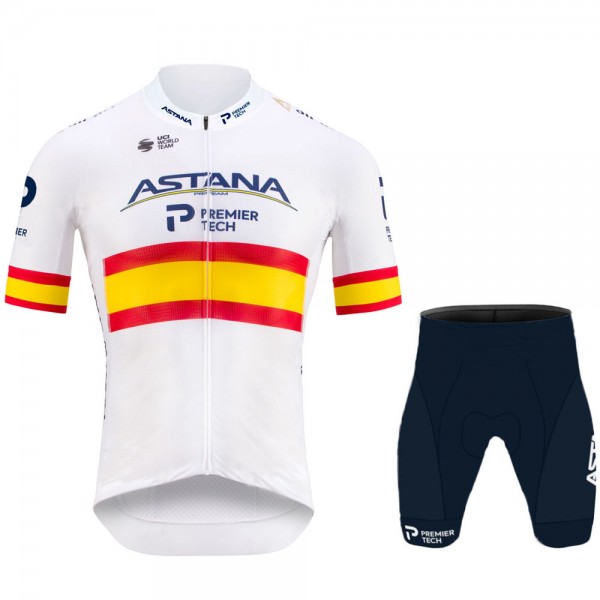 Spanish Astana Pro 2021 Team abbigliamento Bici Completo Maglia Ciclismo Corta e Salopette 5EXLyf