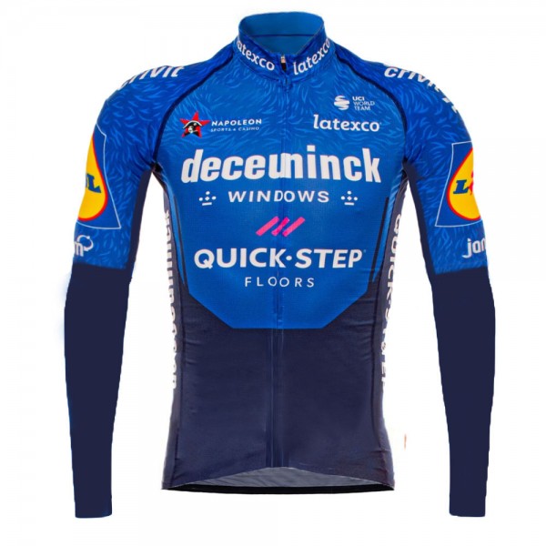 2021 Deceuninck quick step Pro Team Maglie Ciclismo Manica Lunga DHoxYx