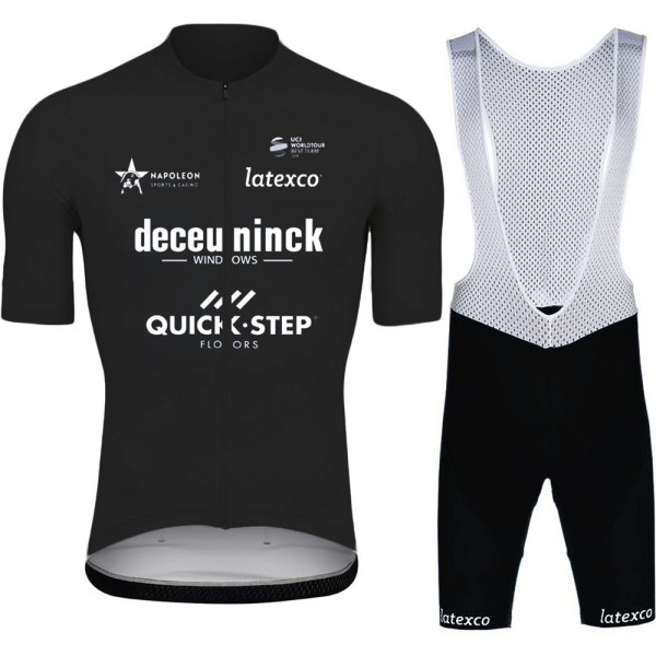 2021 Deceuninck quick step Black Pro Team abbigliamento Bici Completo Maglia Ciclismo Corta e Salopette bcLbPO