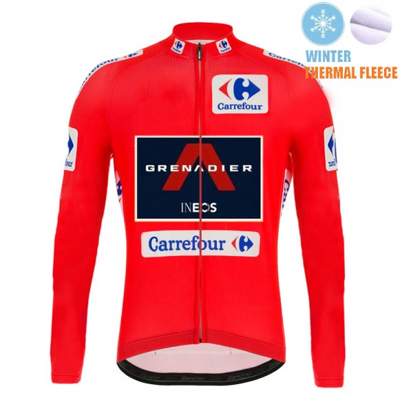 Winter Fleece INEOS Grenadier Spanish Pro Team 2021 Maglia Ciclismo Manica Corta 2O9jd6