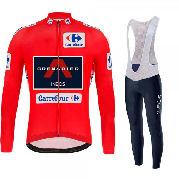 INEOS Grenadier Spanish Pro Team 2021 Abbigliamento Maglia Ciclismo Manica Lunga e Salopette Lunga E7xkfy
