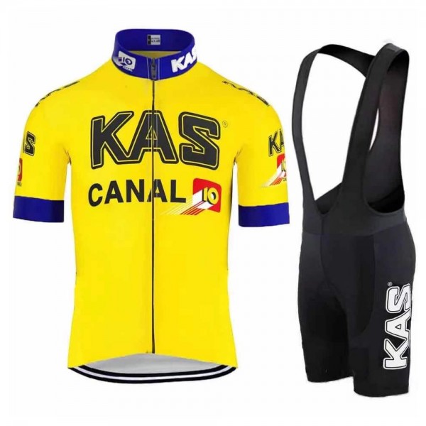 KAS Pro 2021 Team abbigliamento Bici Completo Maglia Ciclismo Corta e Salopette fpsm1M