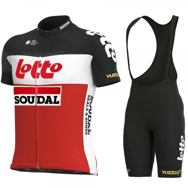 2021 Lotto Soudal Pro Team abbigliamento Bici Completo Maglia Ciclismo Corta + pantaloncini OfBoHx