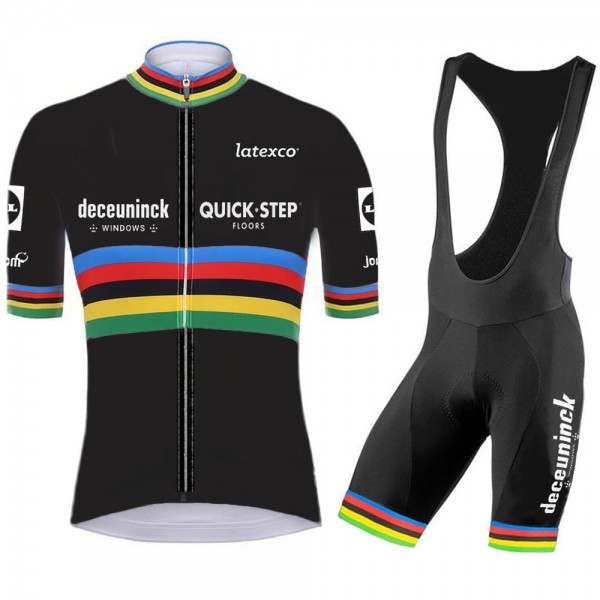 quick step champion Pro 2021 Team abbigliamento Bici Completo Maglia Ciclismo Corta e Salopette SgHvTh