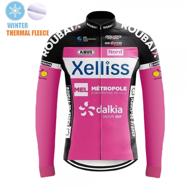 Winter Fleece Xelliss Pro Team 2021 Maglia Ciclismo Manica Corta ZixZyA