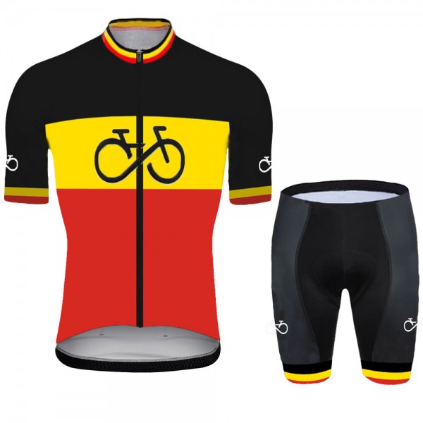 belgium Pro 2021 Team abbigliamento Bici Completo Maglia Ciclismo Corta e Salopette 4ldV2X