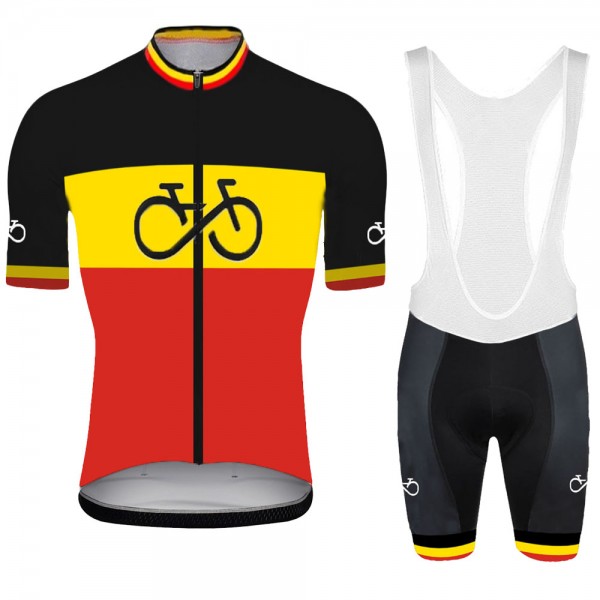 belgium Pro 2021 Team abbigliamento Bici Completo Maglia Ciclismo Corta e Pantaloncin 7ViCXi