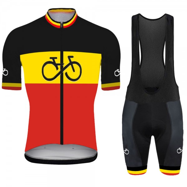 belgium Pro 2021 Team abbigliamento Bici Completo Maglia Ciclismo Corta e Salopette J2JPZ0