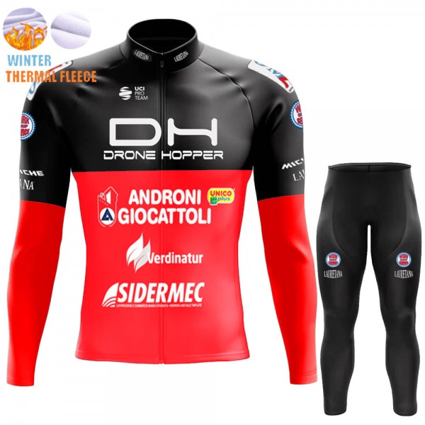 2022 Winter Drone Hopper - Androni Giocattoli Pro Team Abbigliamento Ciclismo Maglia Ciclismo Manica Lunga e Salopette Lunga WlnZz