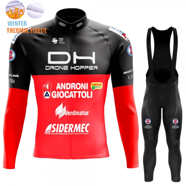 2022 Winter Drone Hopper - Androni Giocattoli Pro Team Abbigliamento Ciclismo Maglia Ciclismo Manica Lunga e Salopette Lunga 2nyyb