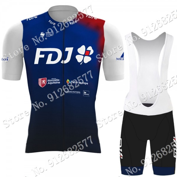 2022 Team FDJ abbigliamento Bici Completo Maglia Ciclismo Corta e pantaloni g2M1I