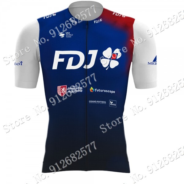 2022 Team FDJ Maglia Ciclismo Manica Corta b8wbx