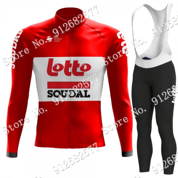 2022 Lotto Soudal Pro Team Abbigliamento Ciclismo Maglia Ciclismo Manica Lunga e Salopette Lunga W3Xb7