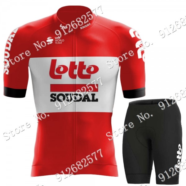2022 Team Lotto Soudal abbigliamento Bici Completo Maglia Ciclismo Corta e Salopette 6JQ94