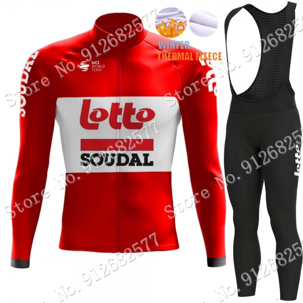 2022 Winter Lotto Soudal Pro Team Abbigliamento Ciclismo Maglia Ciclismo Manica Lunga e Salopette Lunga ERiGN