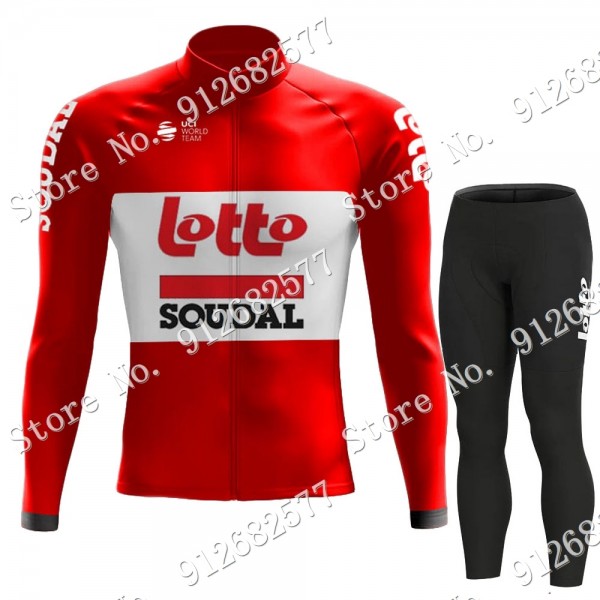 2022 Lotto Soudal Pro Team Abbigliamento Ciclismo Maglia Ciclismo Manica Lunga e pantaloni lunga cWnTb
