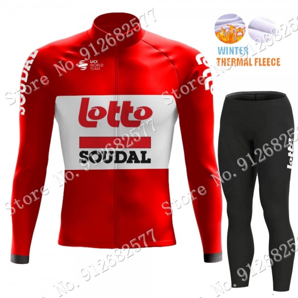 2022 Winter Lotto Soudal Pro Team Abbigliamento Ciclismo Maglia Ciclismo Manica Lunga e pantaloni lunga Yegxw