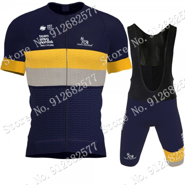 2022 Team Novo Nordisk abbigliamento Bici Completo Maglia Ciclismo Corta e Salopette pCmPA