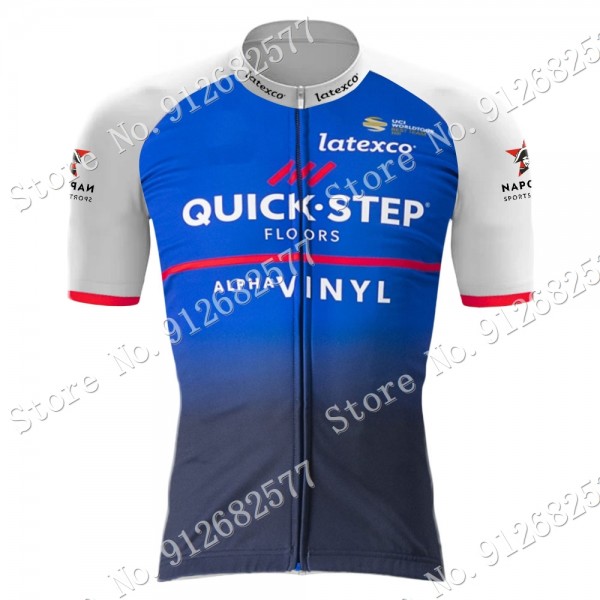 2022 Team Quick Step Alpha Vinyl Maglia Ciclismo Manica Corta JLNpI