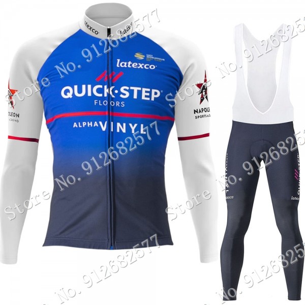 2022 Quick Step Alpha Vinyl Pro Team Abbigliamento Ciclismo Maglia Ciclismo Manica Lunga e pantaloni lunga Tp5jD