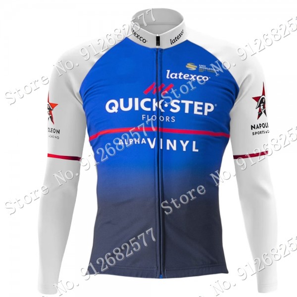 2022 Quick Step Alpha Vinyl Pro Team Maglie Ciclismo Manica Lunga ts8dx