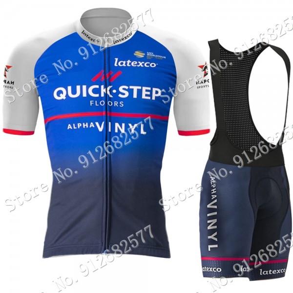 2022 Team Quick Step Alpha Vinyl abbigliamento Bici Completo Maglia Ciclismo Corta e Salopette 9Di2P
