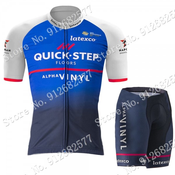 2022 Team Quick Step Alpha Vinyl abbigliamento Bici Completo Maglia Ciclismo Corta e pantaloni Fddun