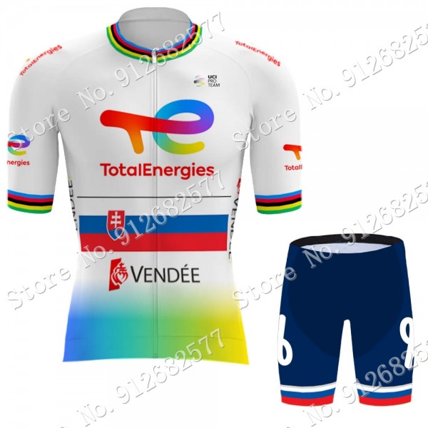 2022 Team Total New Energies Slovenia champion abbigliamento Bici Completo Maglia Ciclismo Corta e pantaloni BprpG