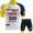 2022 Team Wanty Gobert abbigliamento Bici Completo Maglia Ciclismo Corta e pantaloni Yellow JHTNg