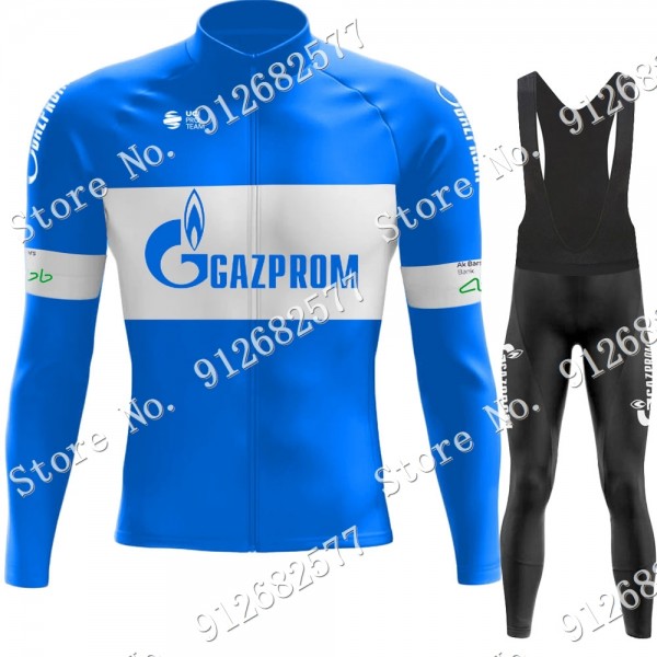 2022 gazprom rusvelo Pro Team Abbigliamento Ciclismo Maglia Ciclismo Manica Lunga e Salopette Lunga Id8S8