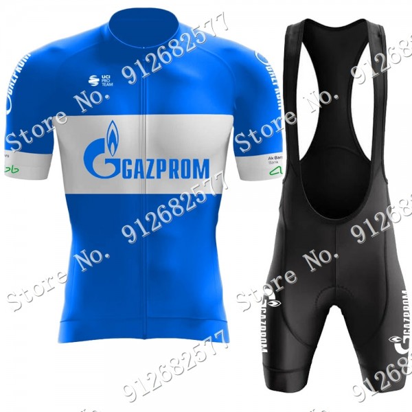 2022 Team gazprom rusvelo abbigliamento Bici Completo Maglia Ciclismo Corta e Salopette bYvjq