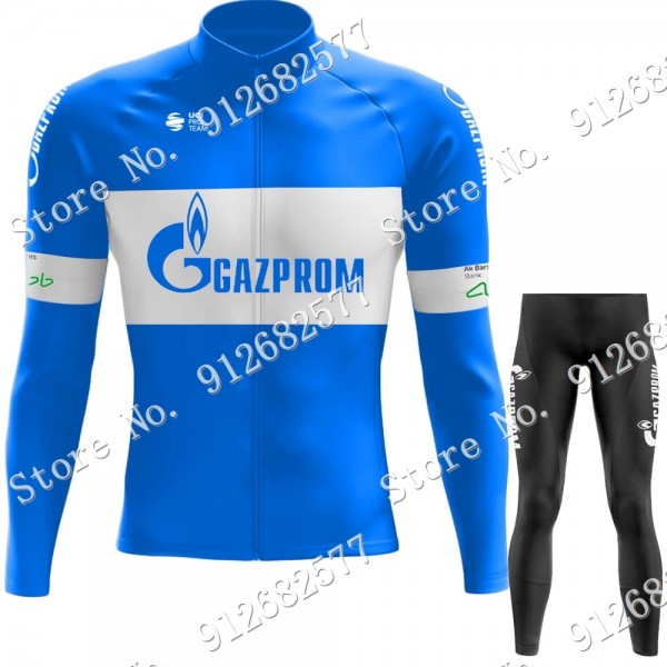 2022 gazprom rusvelo Pro Team Abbigliamento Ciclismo Maglia Ciclismo Manica Lunga e pantaloni lunga x8GZv