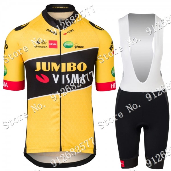 2022 Team jumbo visma abbigliamento Bici Completo Maglia Ciclismo Corta e Salopette J98LK