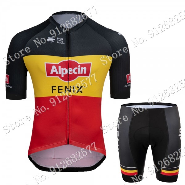 2022 Team Belgium alpecin fenix abbigliamento Bici Completo Maglia Ciclismo Corta e pantaloni ahTsG