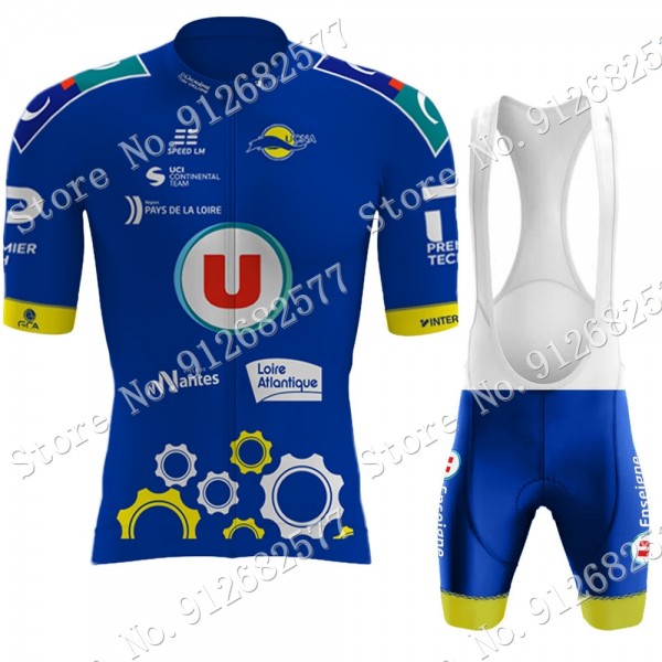 2022 Team UC Nantes Atlantique abbigliamento Bici Completo Maglia Ciclismo Corta e pantaloni 8ihvd