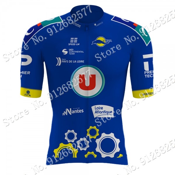 2022 Team UC Nantes Atlantique Maglia Ciclismo Manica Corta sB9sQ