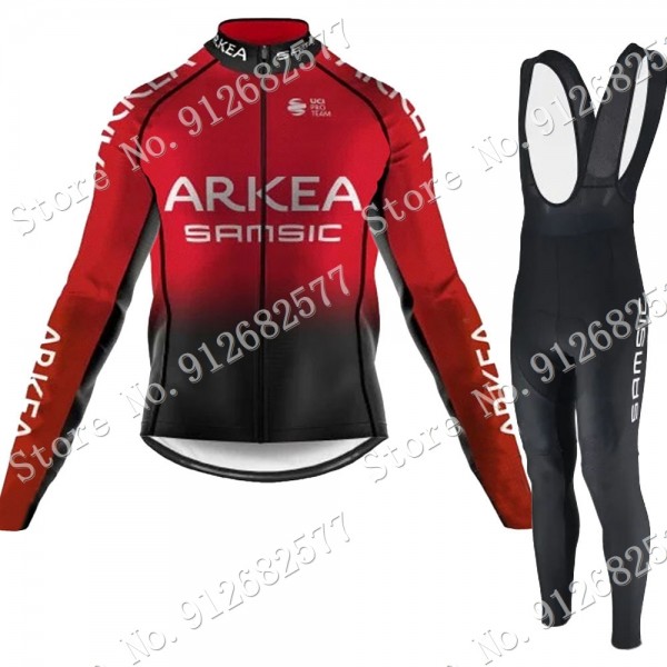 2022 arkea samic Pro Team Abbigliamento Ciclismo Maglia Ciclismo Manica Lunga e Salopette Lunga 5FiHn