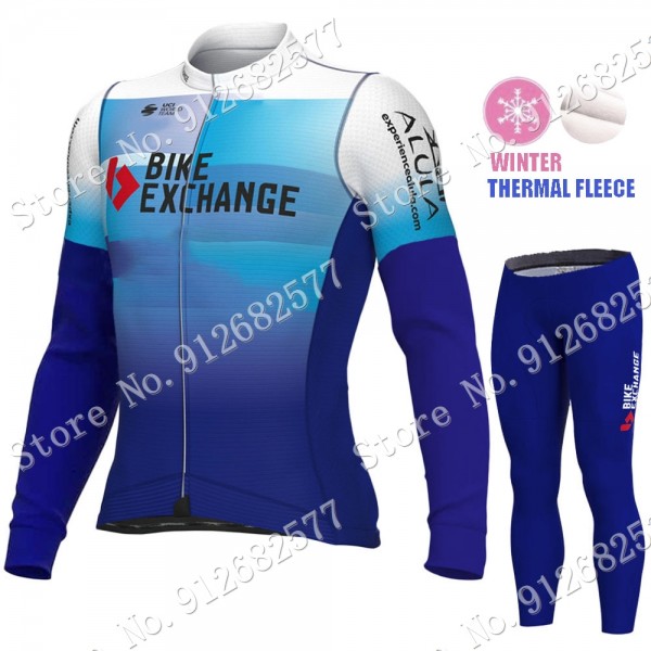 2022 Winter bike exchange Pro Team Abbigliamento Ciclismo Maglia Ciclismo Manica Lunga e Salopette Lunga Ktwcx